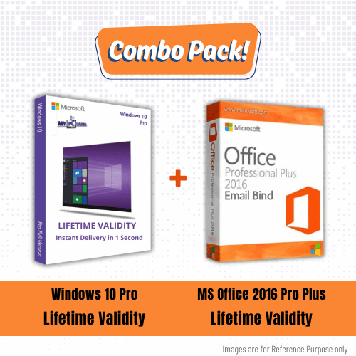 Combo Pack - MS Office 2016 Pro Plus Email Bind with Windows 10 Pro